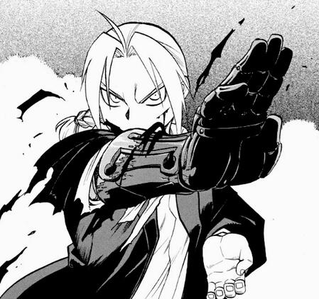 edward elric from fullmetal alchemist manga panel